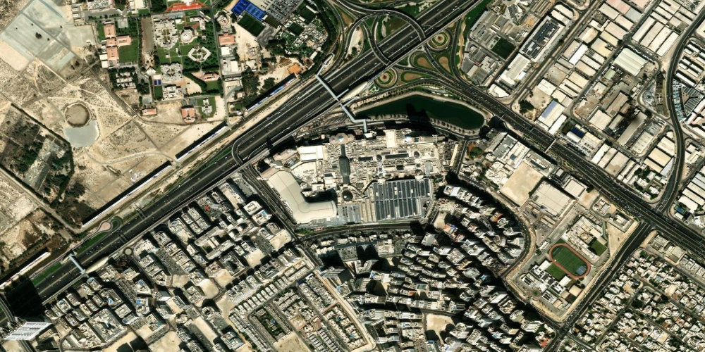 Mall of the Emirates со спутника