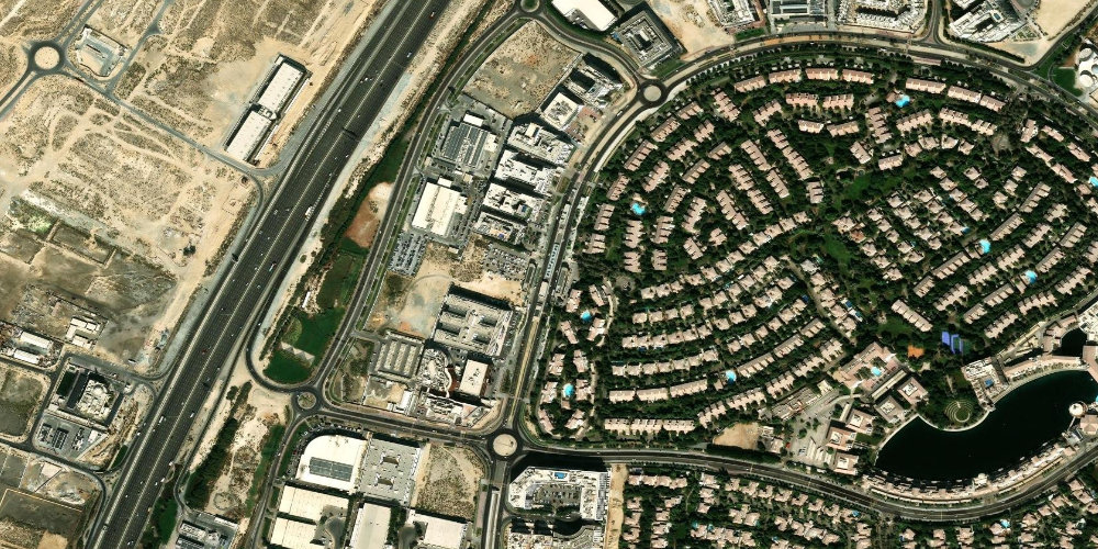Dubai Investment Park (DIP) со спутника